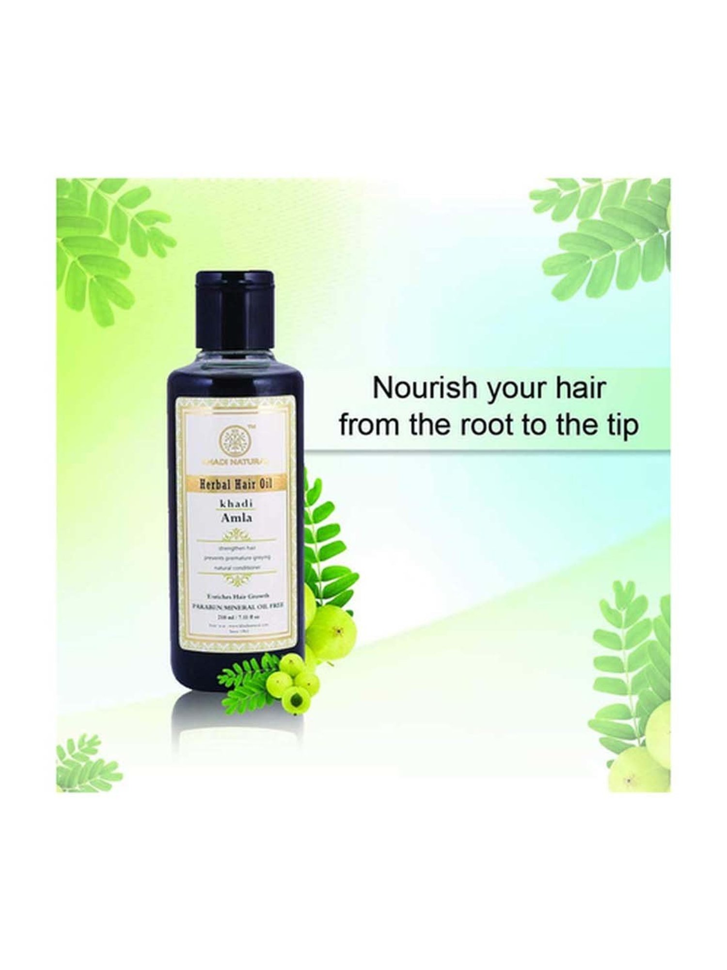 Khadi Natural Herbal Pure Amla Hair Oil - 210 ml