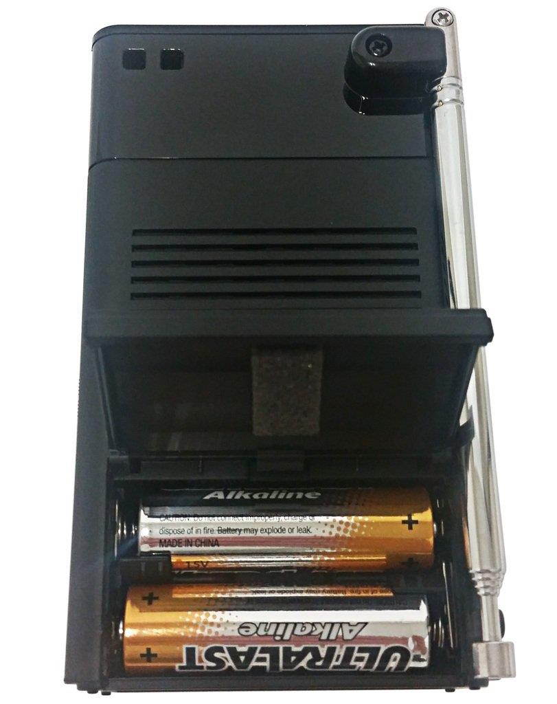 Sony ICFP26 Portable AM/FM Radio (Black) w/ Re-charger, batteries, and headphones