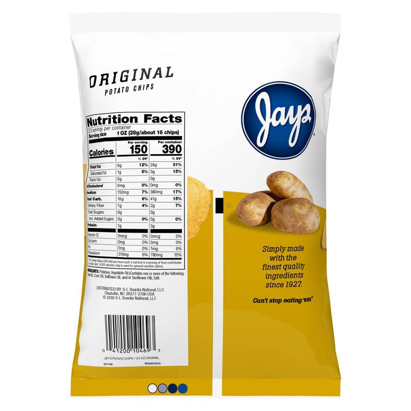 Jays Original Potato Chips - 2.5oz