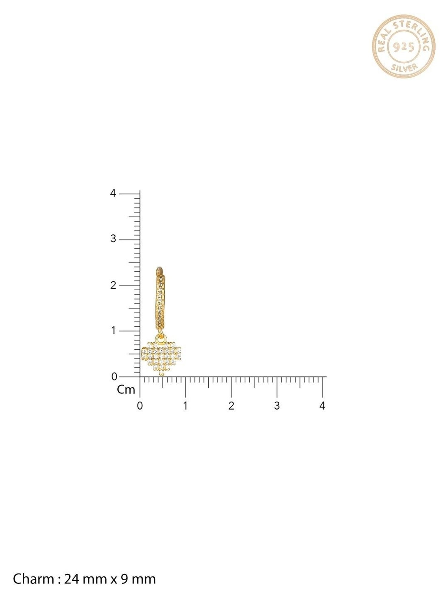 GIVA 92.5 Sterling Silver Hanging Heart Earrings for Women