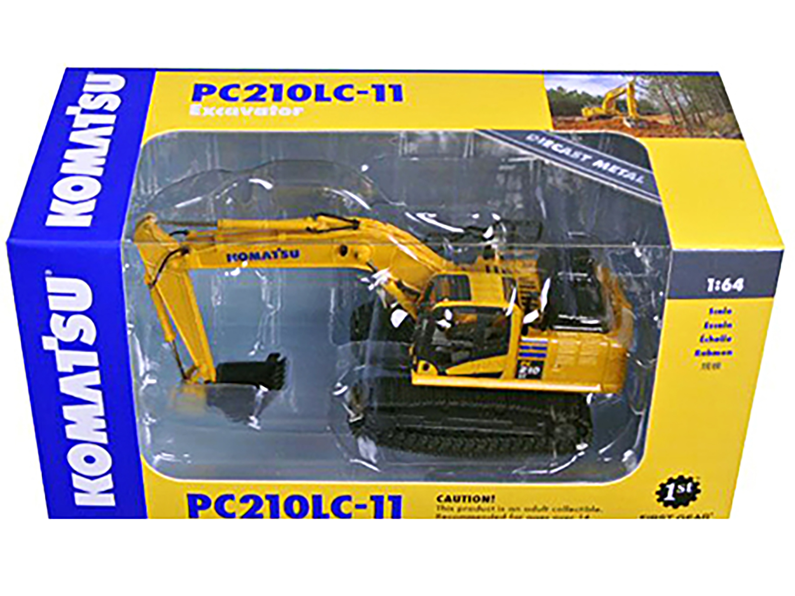 Komatsu PC210LC-11 Excavator 1/64 Diecast Model by First Gear