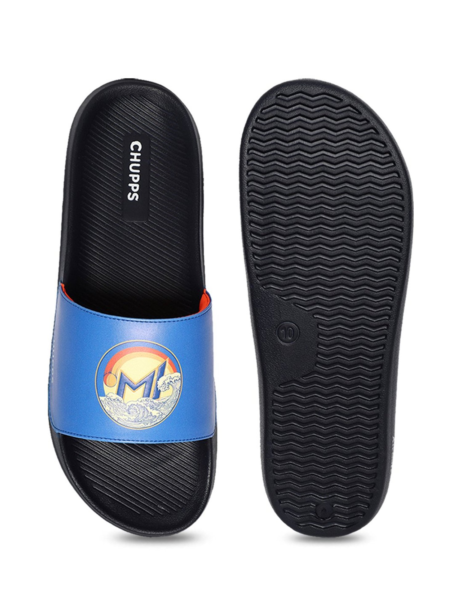 Chupps Men's Mumbai Indians Blue Slides