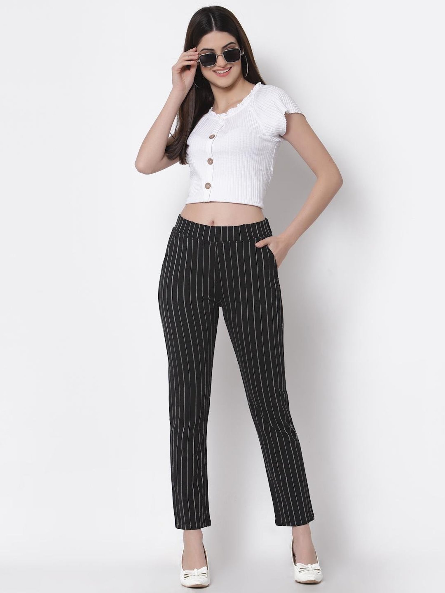 Westwood Black Striped Jeggings