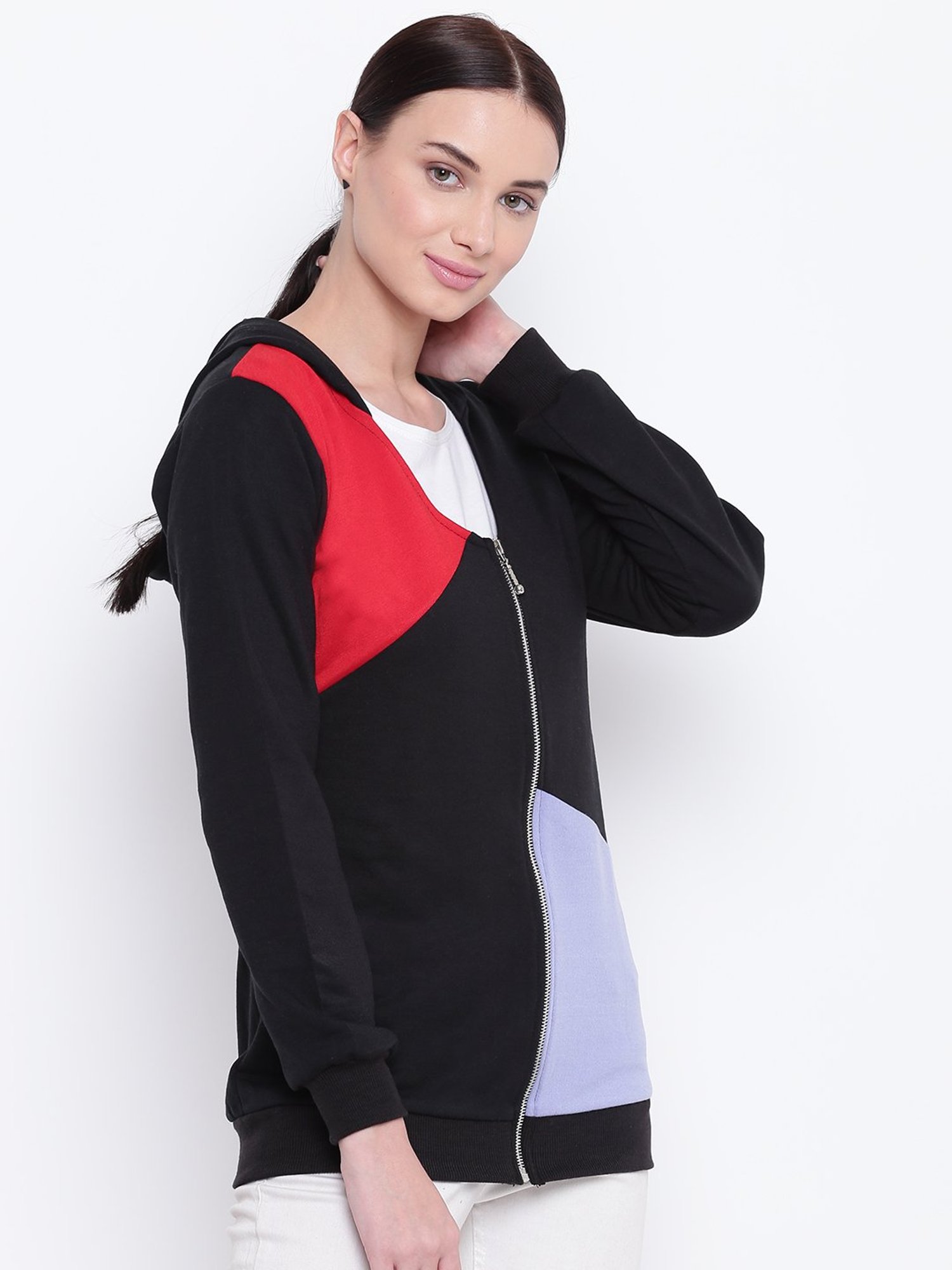Belle Fille Black Full Sleeves Sweatshirt