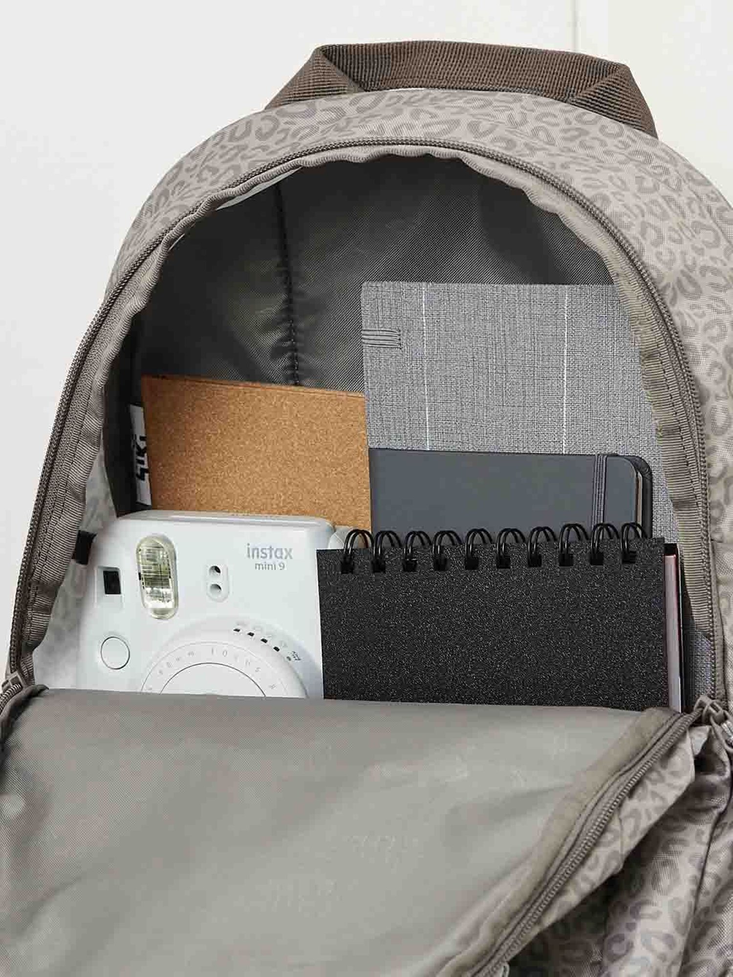 Wiki Back to School 1 Beige Polyester Printed Backpack - 22 Ltrs