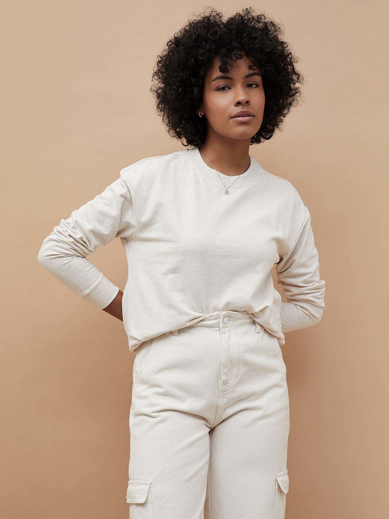 Fame Forever by Lifestyle Off White Cotton Regular Fit Top