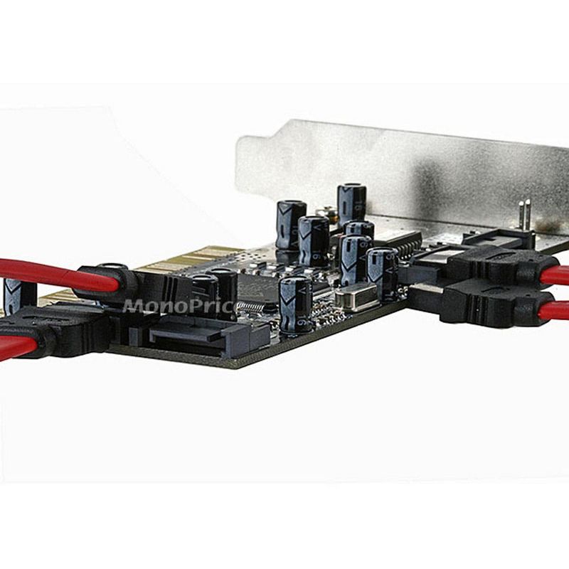 Monoprice 4-Port SATA Serial ATA PCI RAID Controller Card, Silicon Image