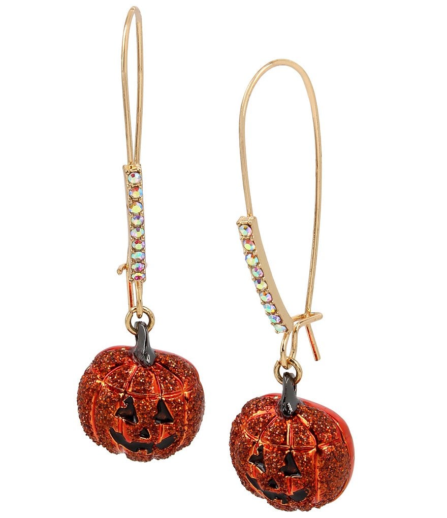 Betsey Johnson Pumpkin Drop Earrings