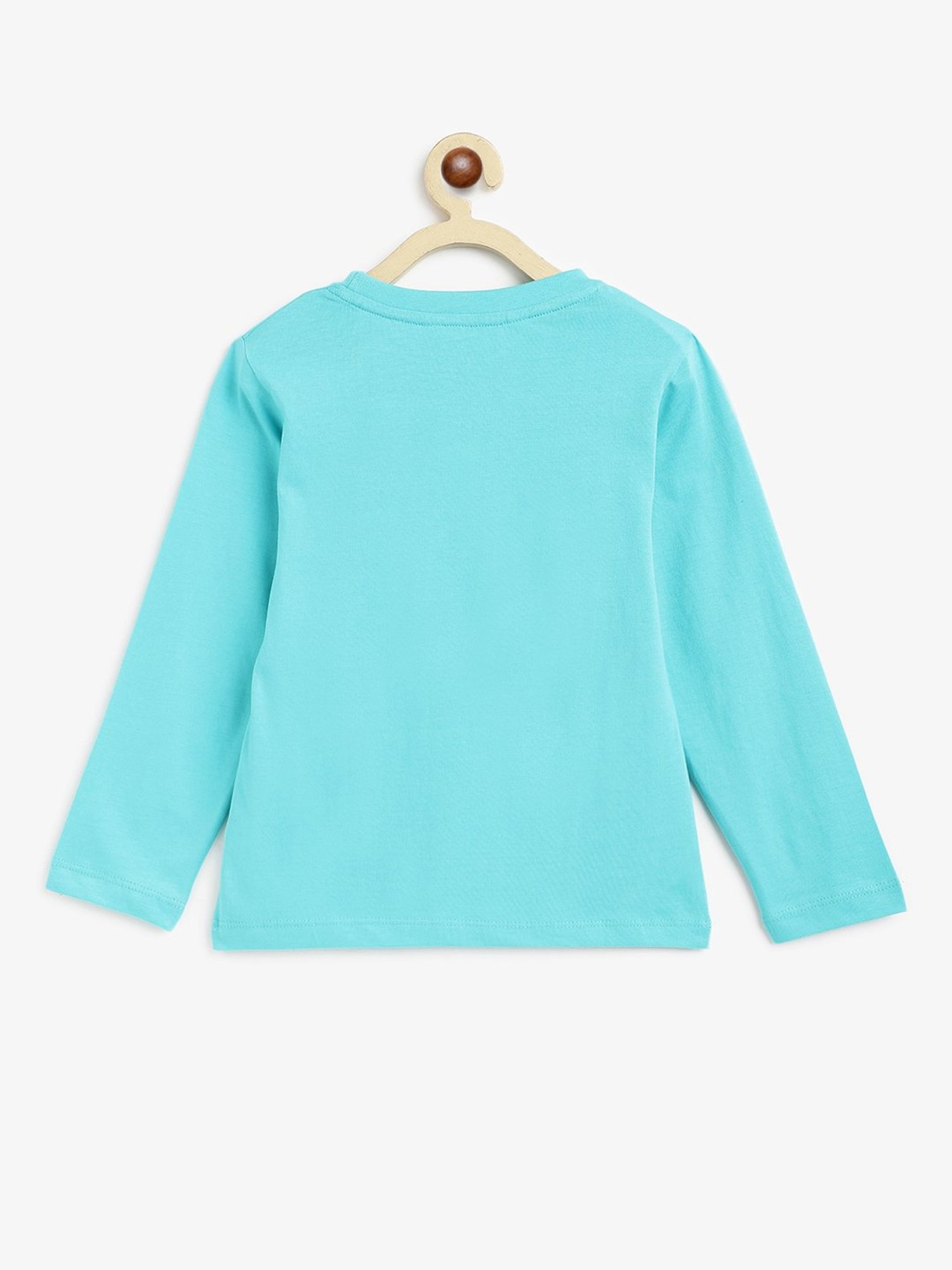 Campana Kids Turquoise Printed Full Sleeves T-Shirt