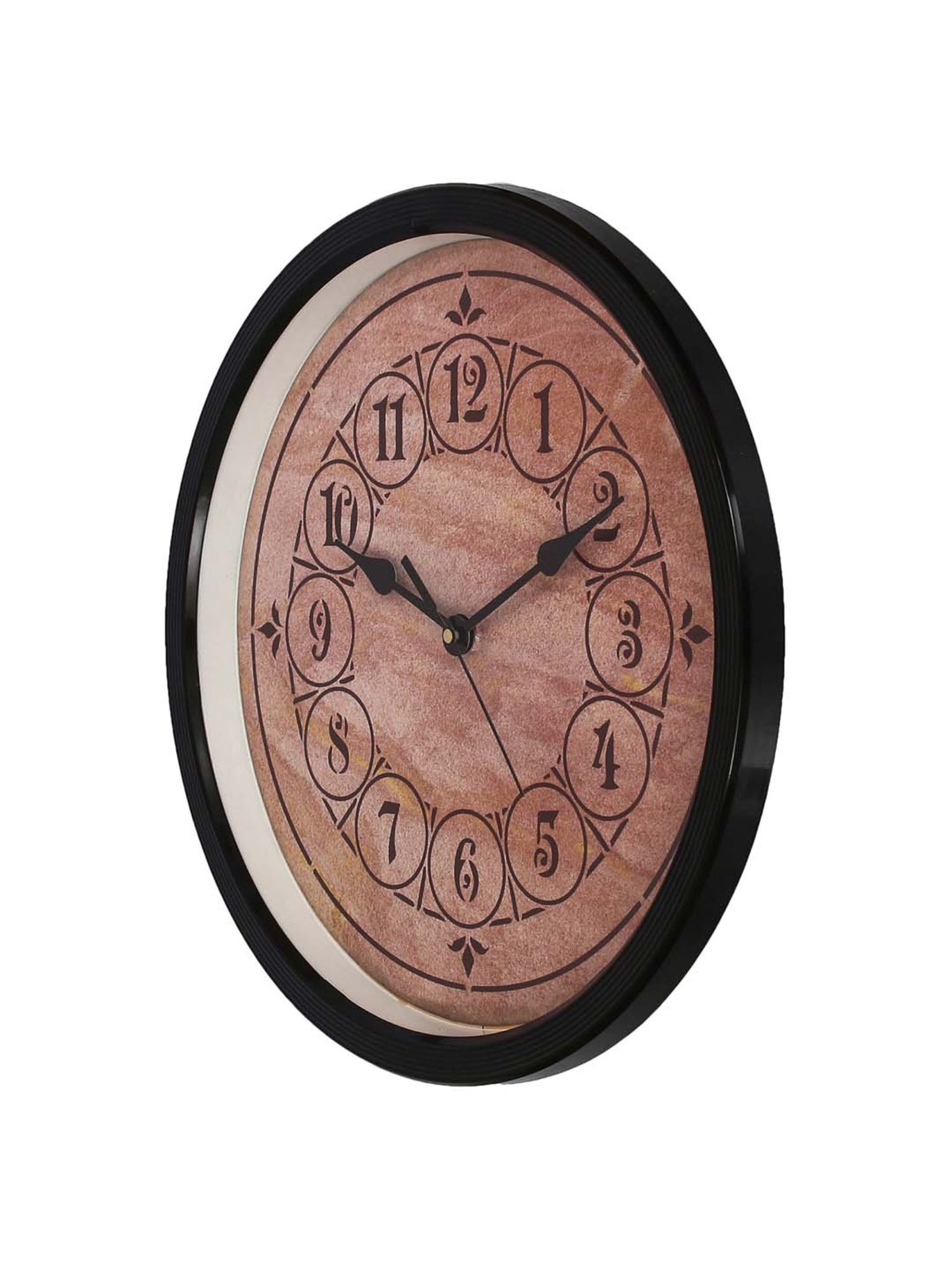 eCraftIndia Designer Round Analog Black Wall Clock