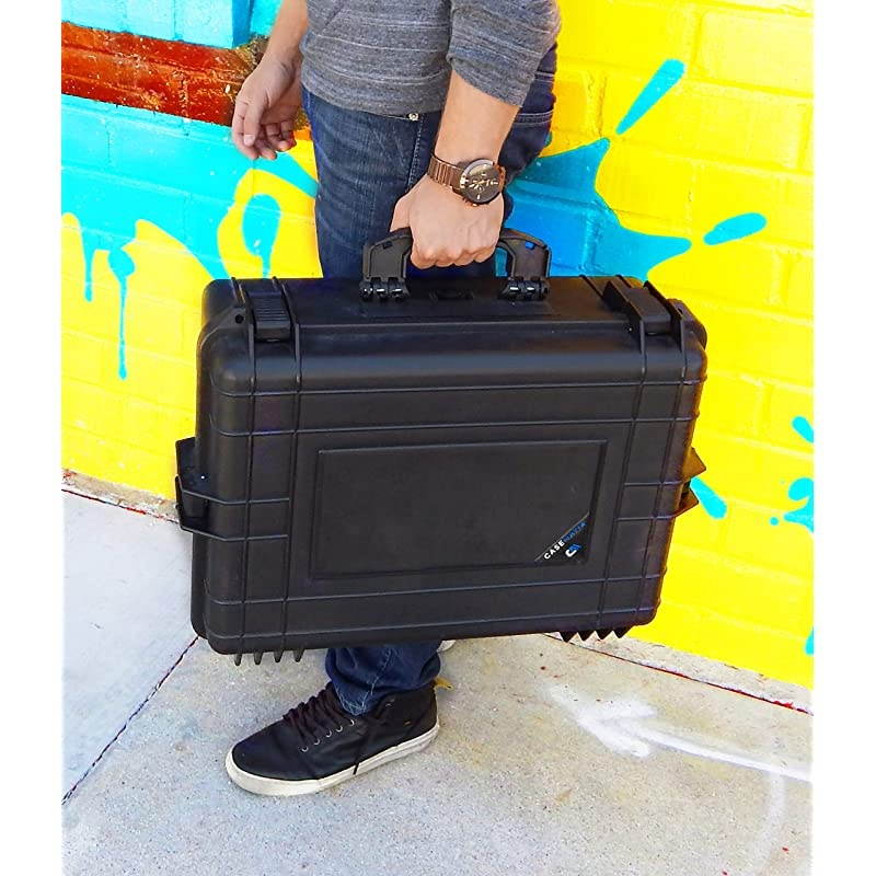 23 inch Customizable Wireless Microphone System Hard Case fits Sennheiser Shure AudioTechnica Nady VocoPro AKG Receiver Body Transmitter UHF Headset Lavalier and Handheld Mics