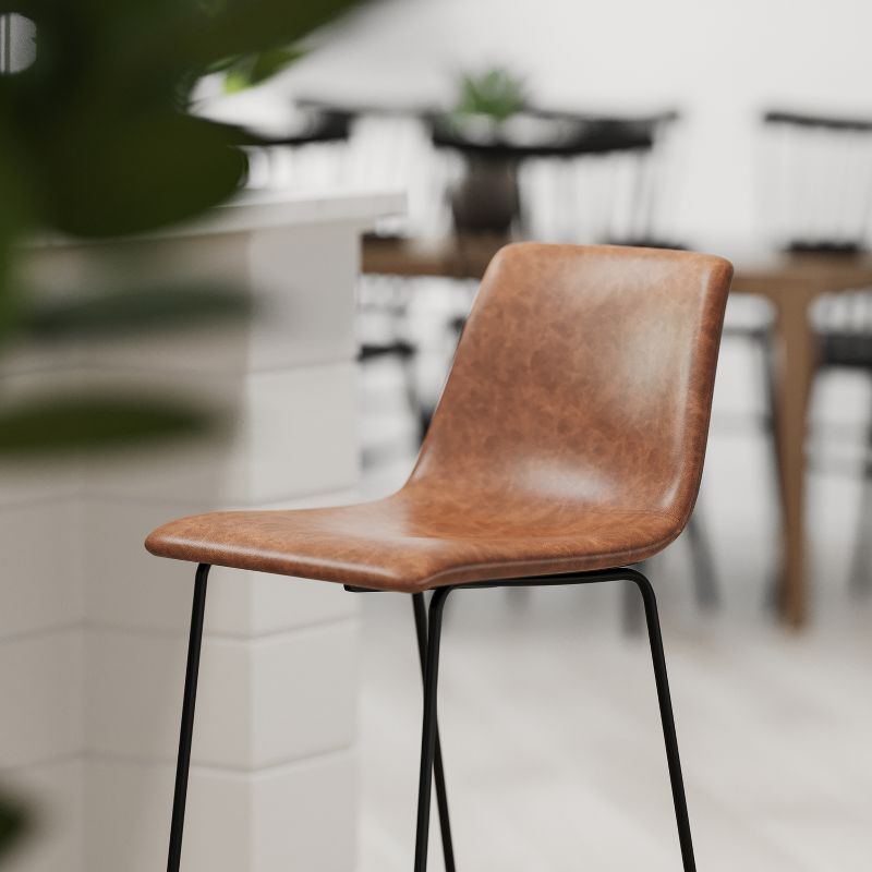 Ladder Barstool Seat Black - Riverstone Furniture Collection