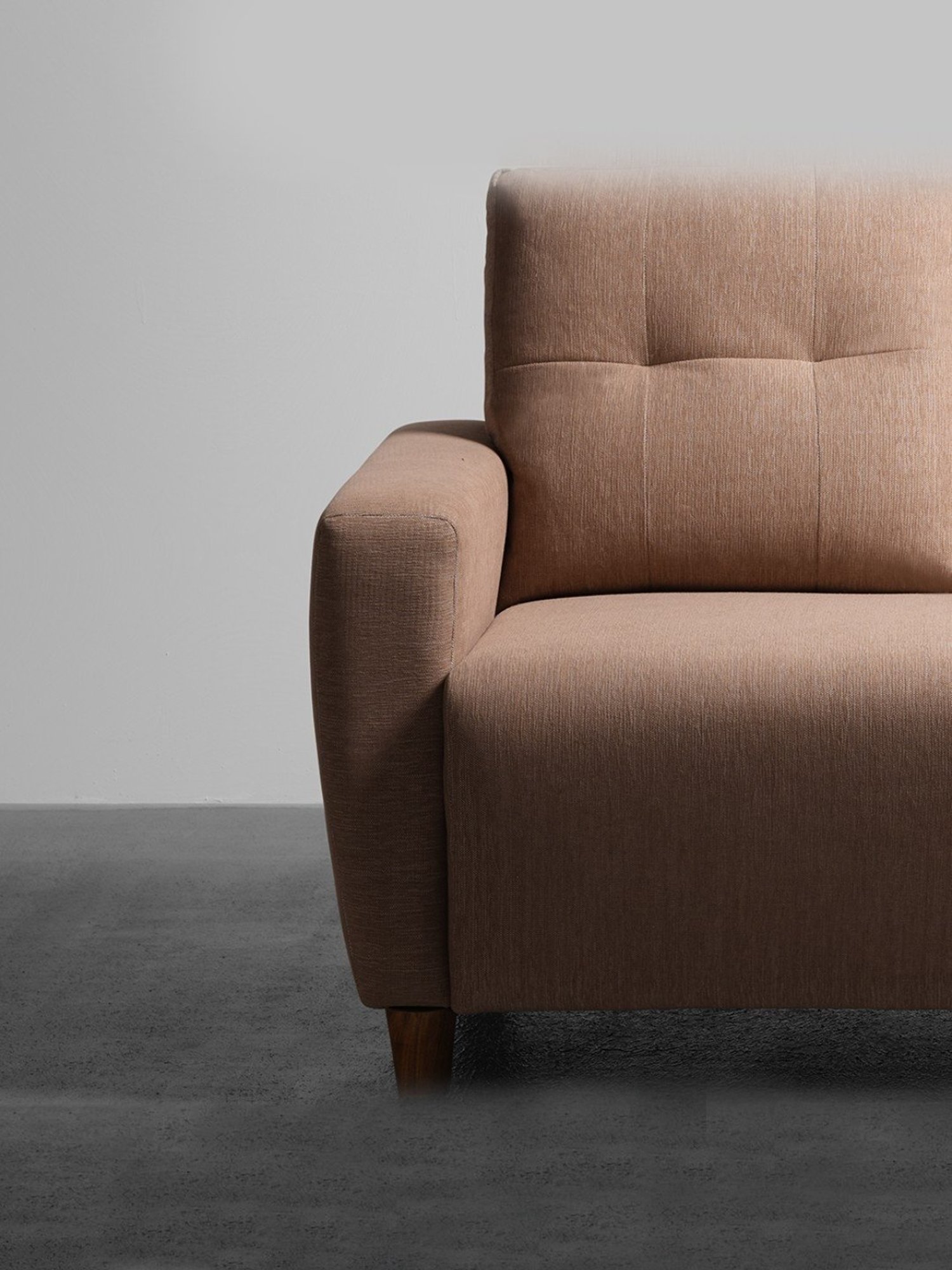 Sleepyhead Yolo Coco Brown Fabric 2 Seater Sofa