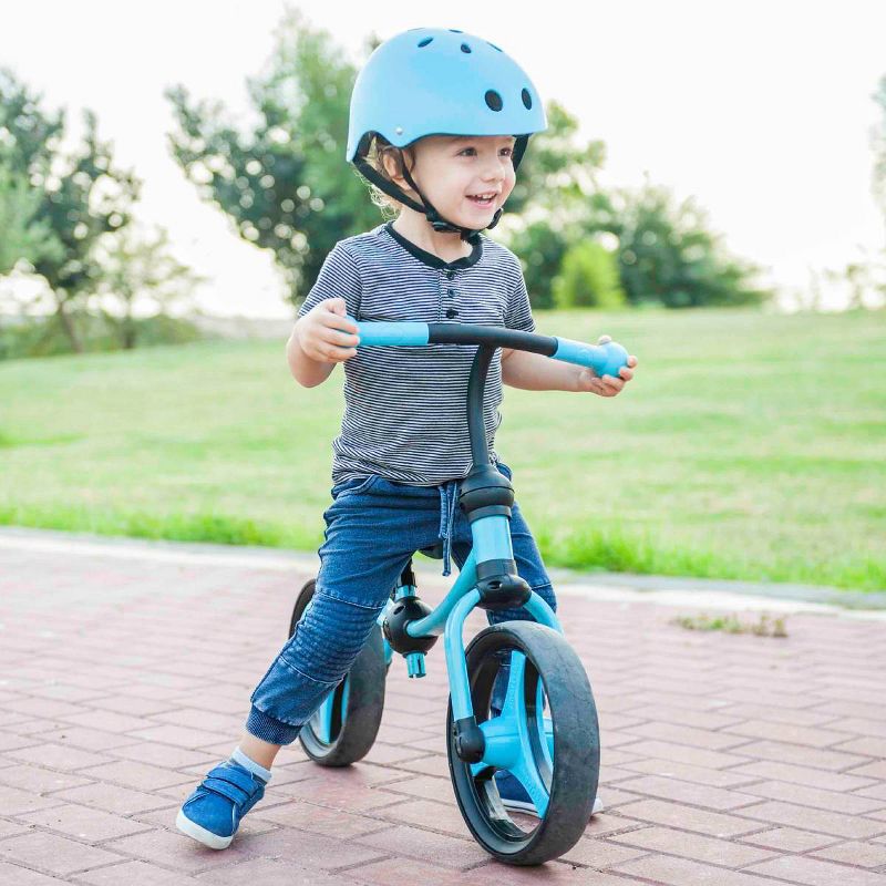 Kinderfeets White Adjustable Toddler and Kids Bike Helmet Bundle with Kinderfeets Sage GreenTiny Tot PLUS 2-in-1 Balance Trike Tricycle