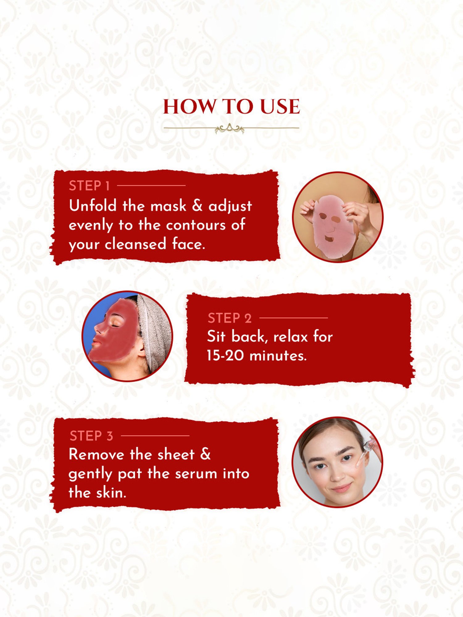 Khadi Essentials Pomegranate Sheet Mask - Pack of 3