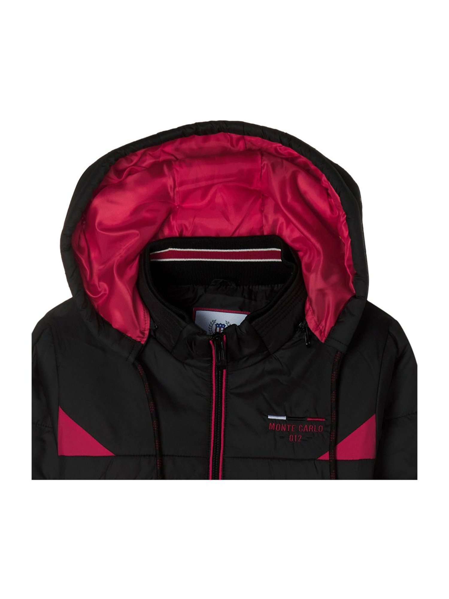 Monte Carlo Kids Black Regular Fit Full Sleeves Jacket