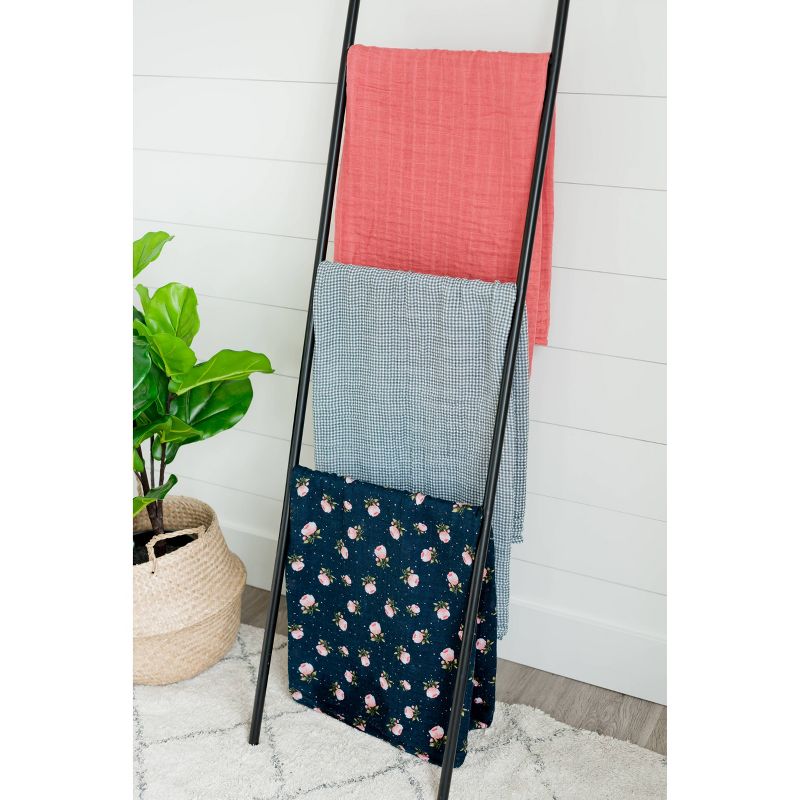 Little Unicorn Cotton Muslin Swaddle - Midnight Rose Set 3pk