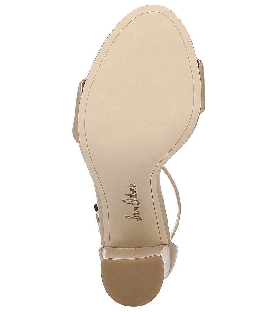 Sam Edelman Yaro Leather Ankle Strap Block Heel Dress Sandals