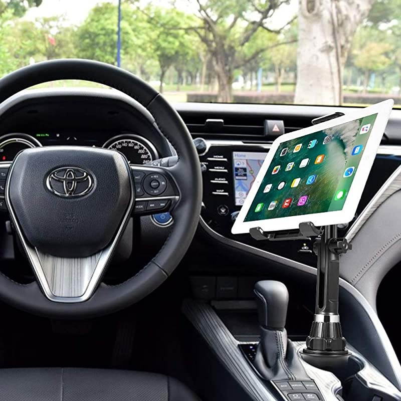 Car Holder Phone Tablet Mount Upgrated Adjustable Automobile Universal Cup Phone Holder Smart Cell Phone Cradle Car Cup Mount for iPhone 11 SE X XR 8 7 S10 Smartphone Under 12.9&rdquo;Tablet