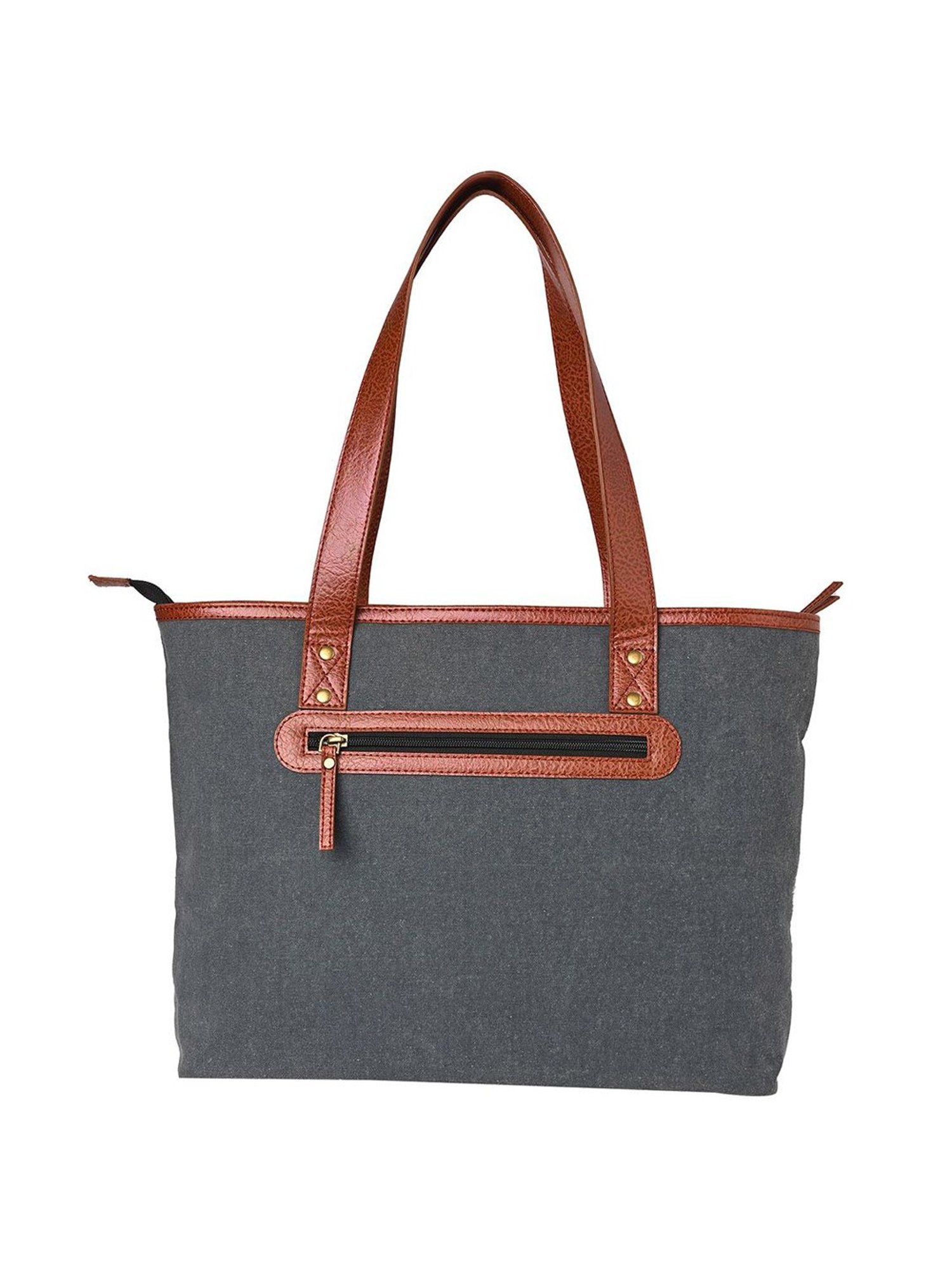 Mona B Amelia Blue Printed Large Laptop Tote Handbag