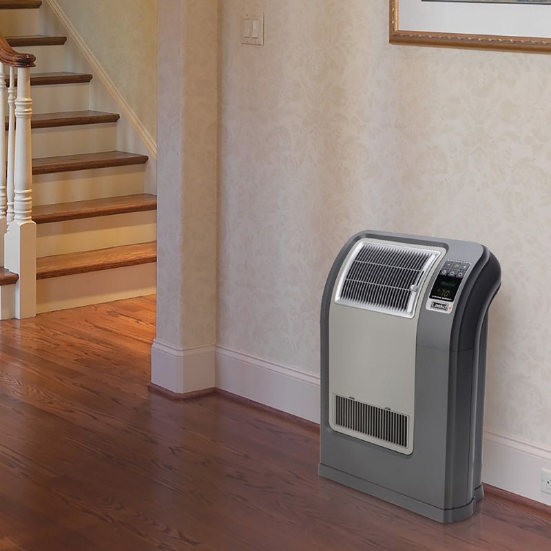 Lasko CC24841 Portable Space Saving Digital Cyclonic Ceramic Space Heater with Remote Control, Gray