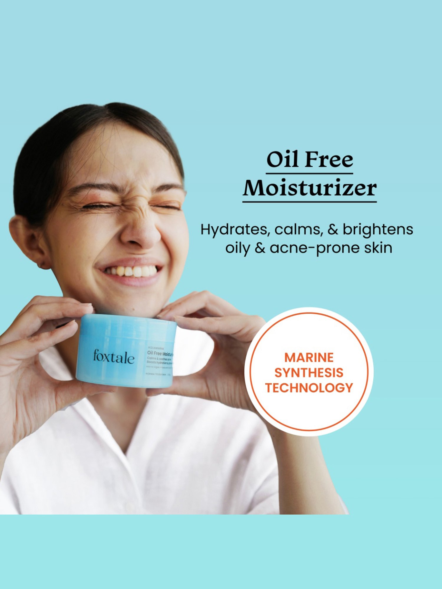 Foxtale Aquamarine Oil Free Moisturizer - 100 gm