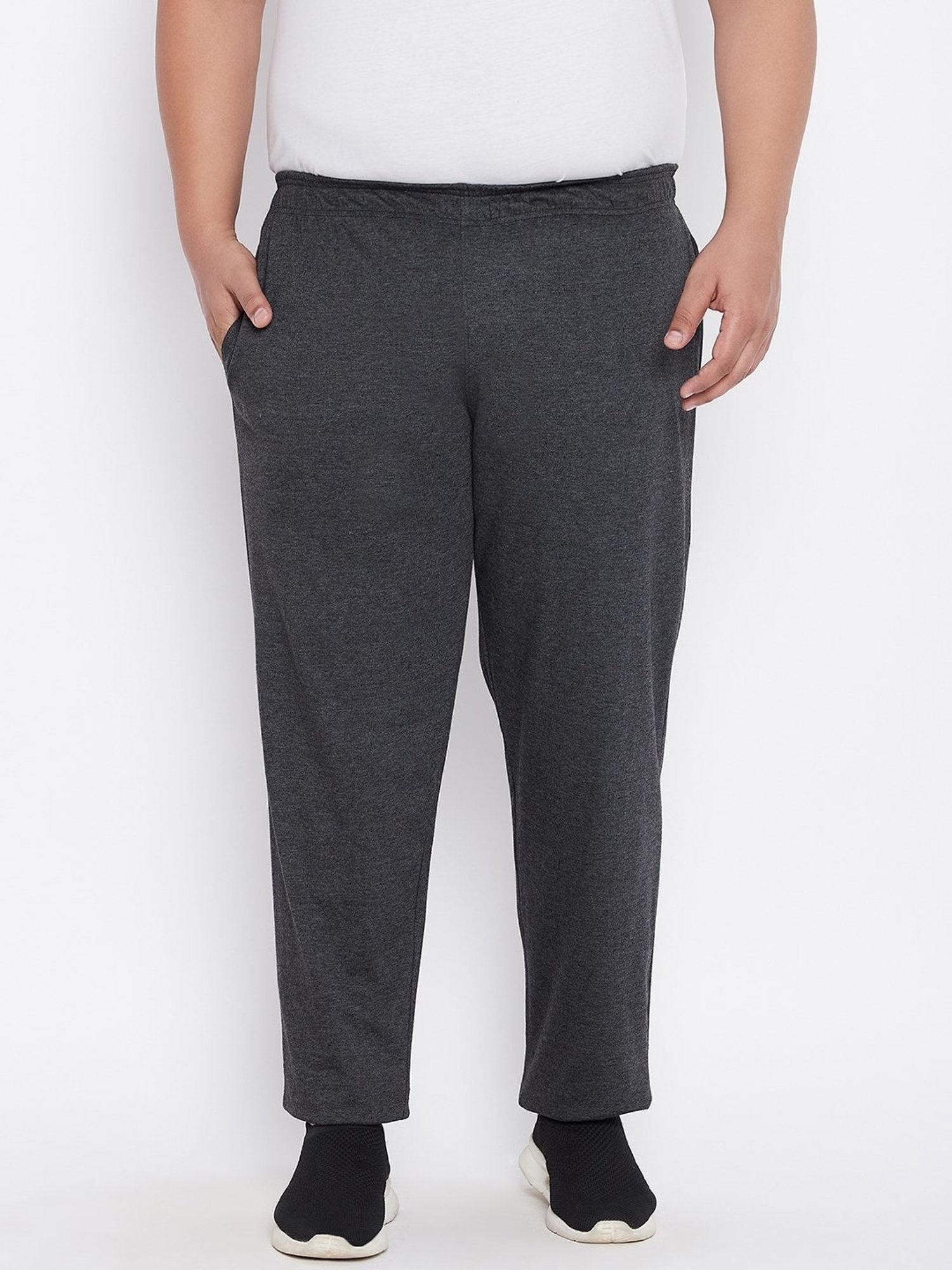Bigbanana Grey Cotton Regular Fit Trackpants