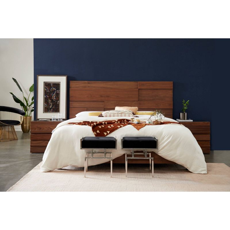 Contemporary Velvet and Iron Accent Chair Red - Venus Williams Collection