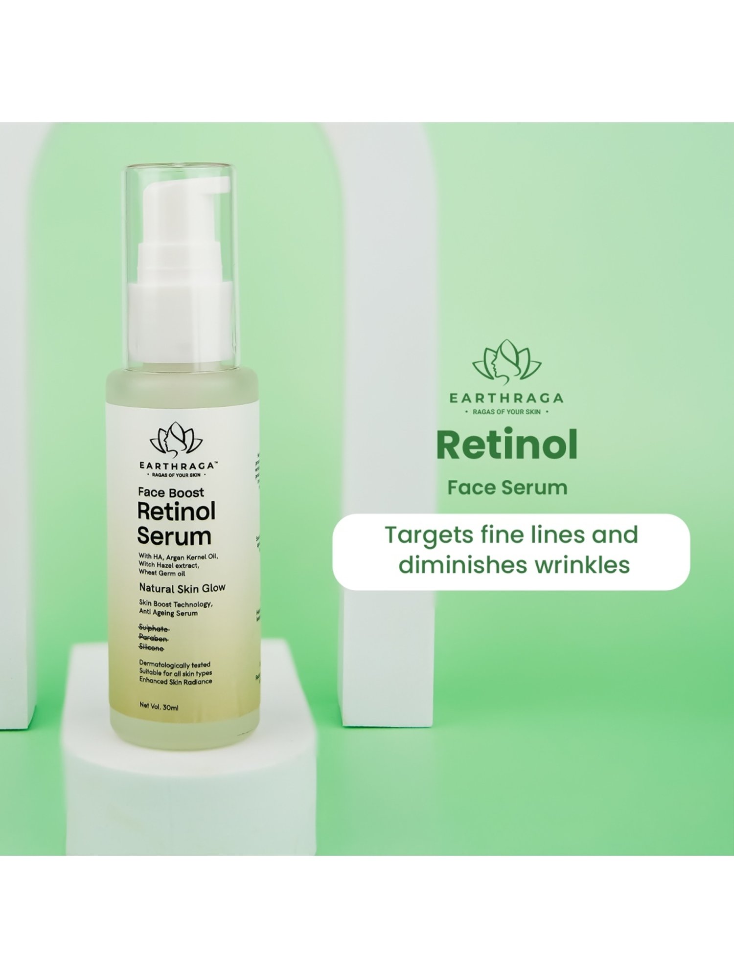Earthraga Face Boost Retinol Serum - 30 ml
