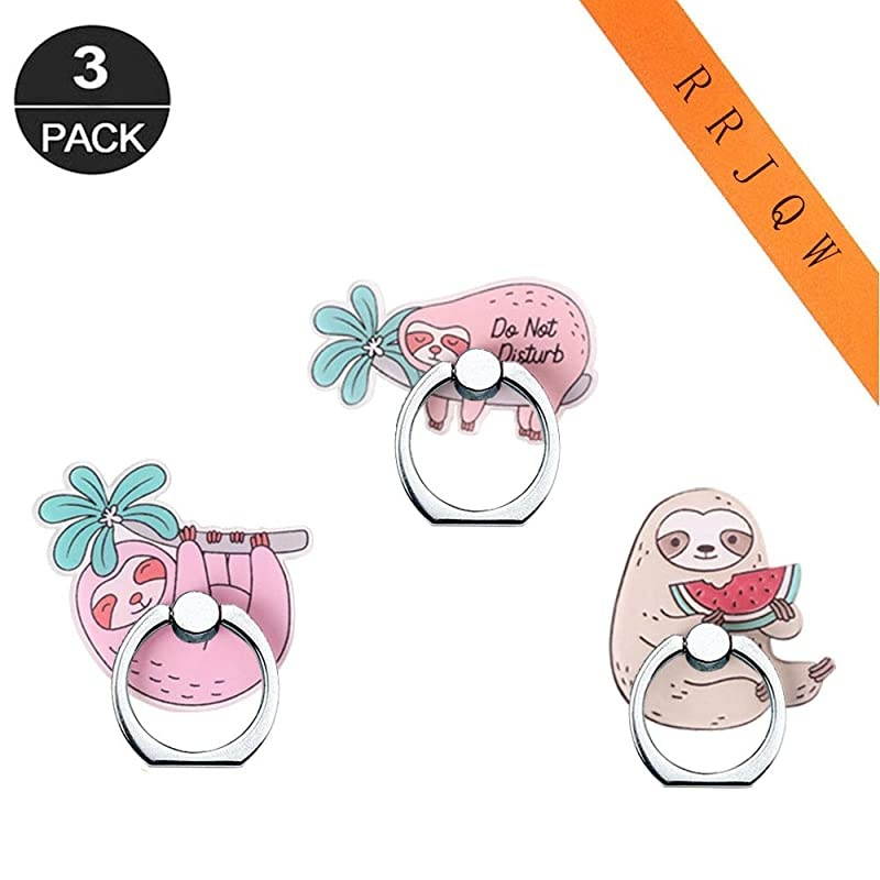 Ring Holder Stand,Sloth Ring Stand Holder 360 Rotation Finger Ring Grip Stand for Cellphones,Smartphones and Tablets(3 Pack Sloth Ring Stand)