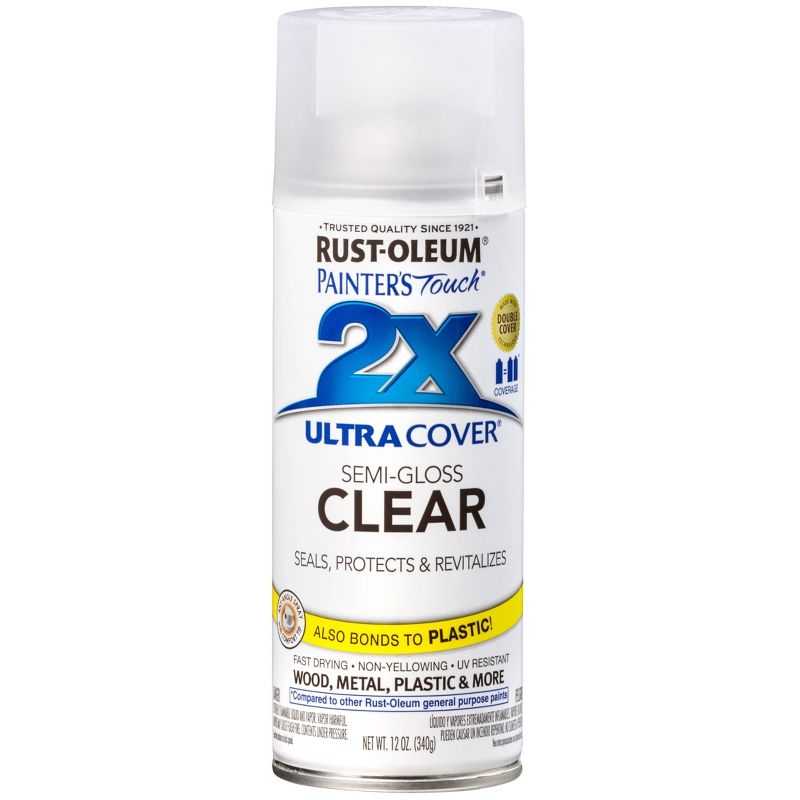 Rust-Oleum 12oz 2X Painter's Touch Ultra Cover Semi-Gloss Spray Paint Clear