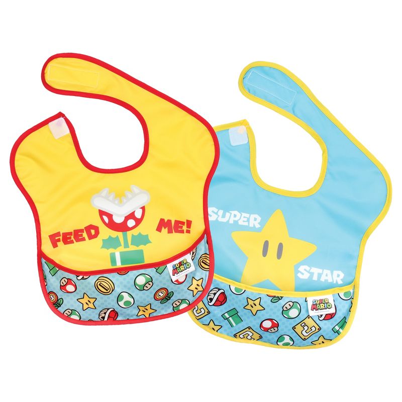 Bumkins Nintendo Superbib 2pk Expression Set