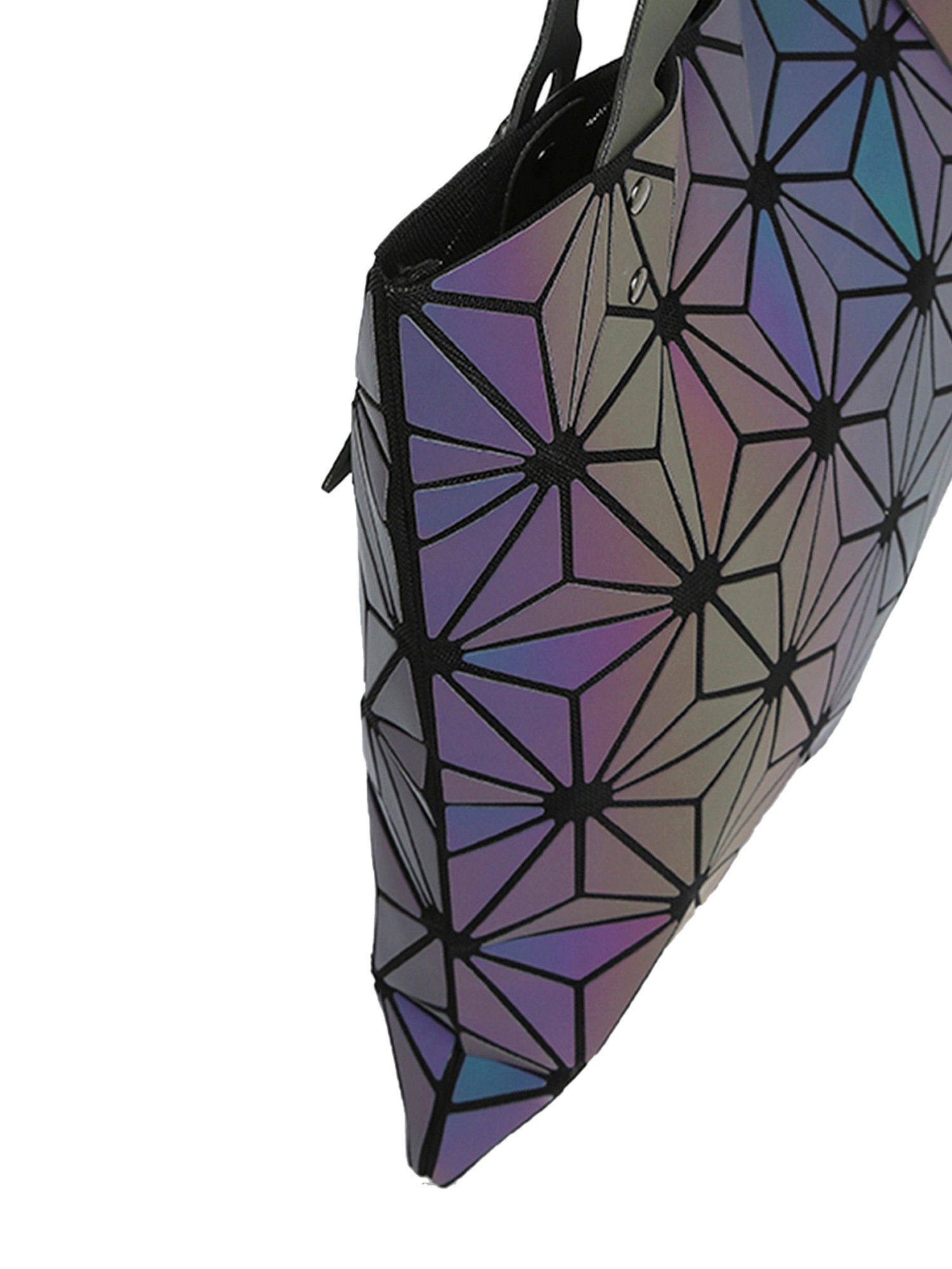 Baomi Purple Textured Medium Tote Handbag