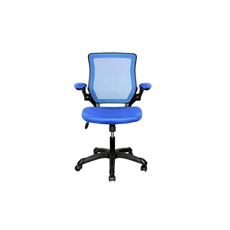 Task Office Chair with Flip Up Arms. Color: Blue