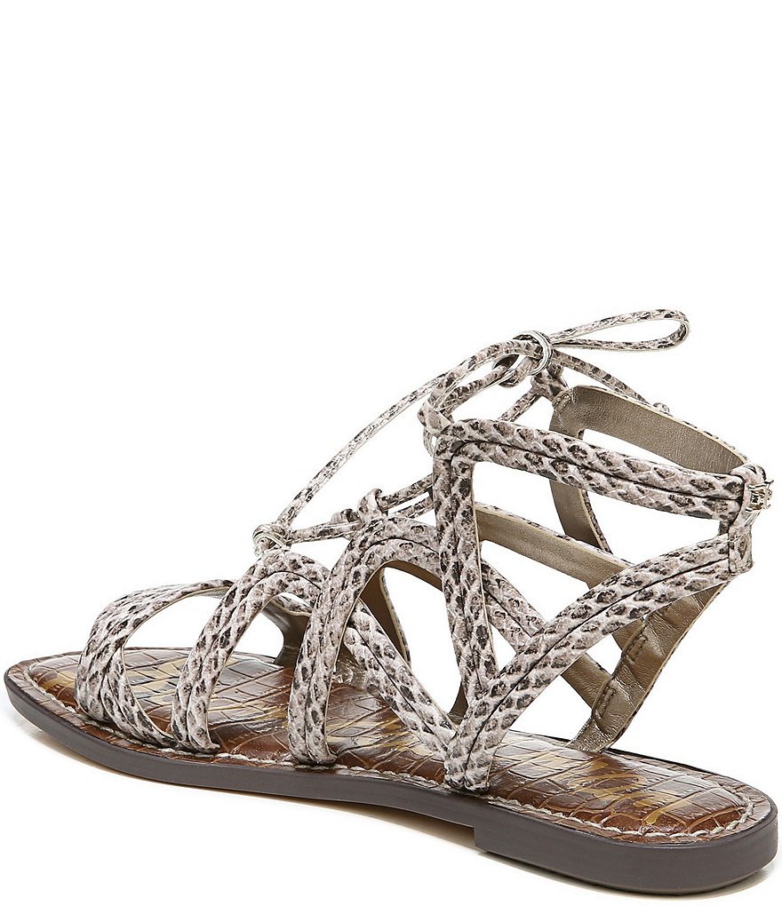 Sam Edelman Gasha Strappy Snake Printed Gladiator Sandals