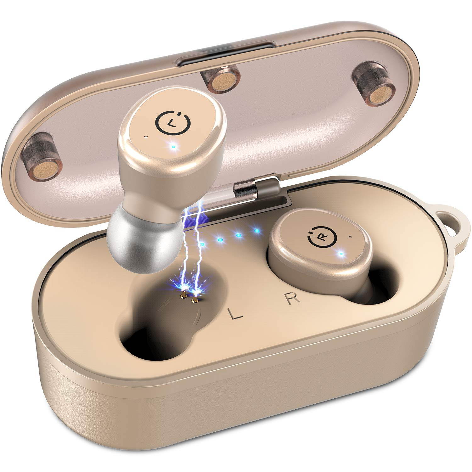 TOZO T10 Bluetooth 5.0 Wireless Earbuds with ?Wireless Charging Case Waterproof TWS Stereo Headphones in-Ear Built-in Mic Headset Premium Sound with Deep Bass for Sport