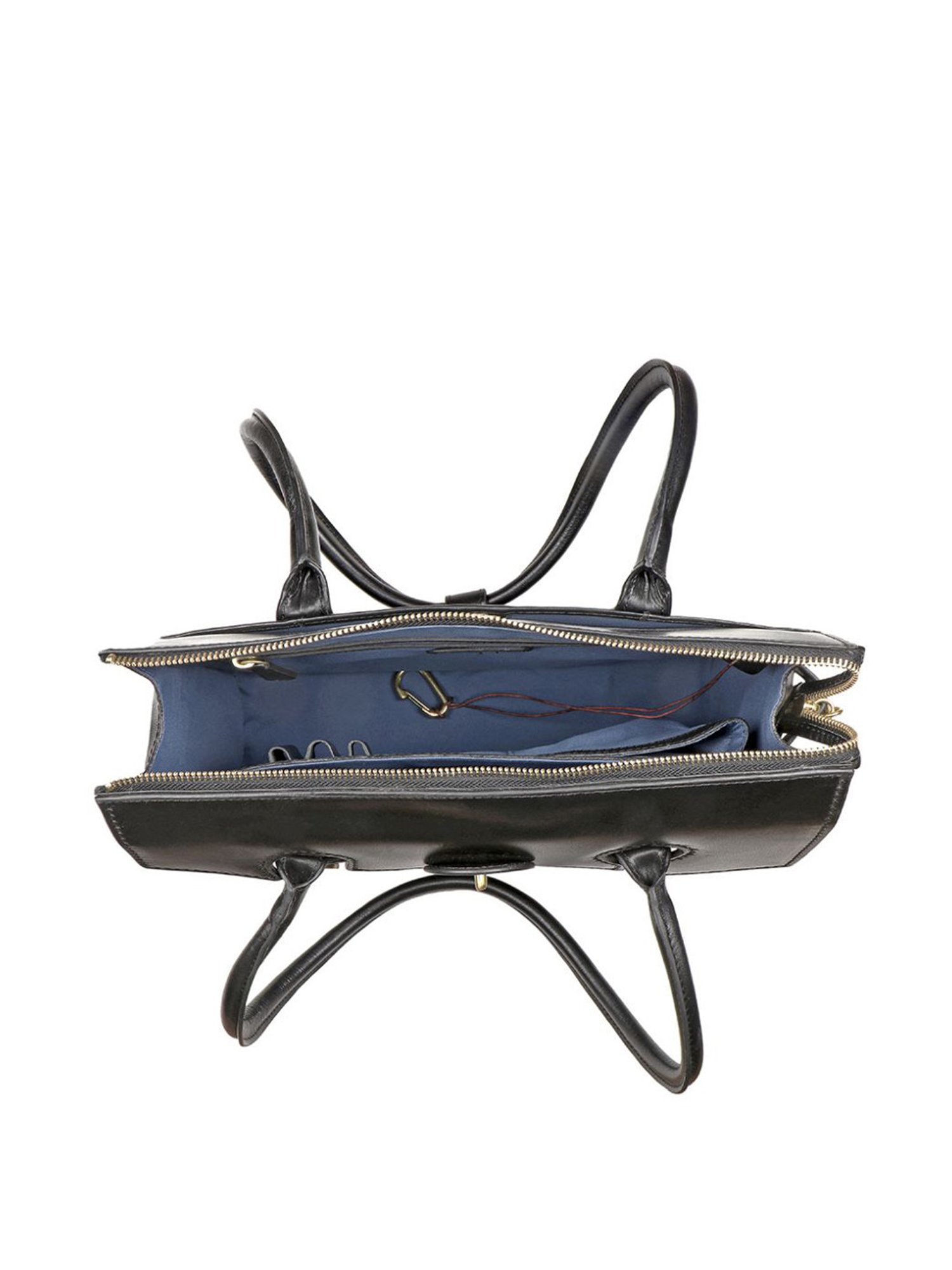 Hidesign EI Growth 03 Black Leather Solid Shoulder Handbag