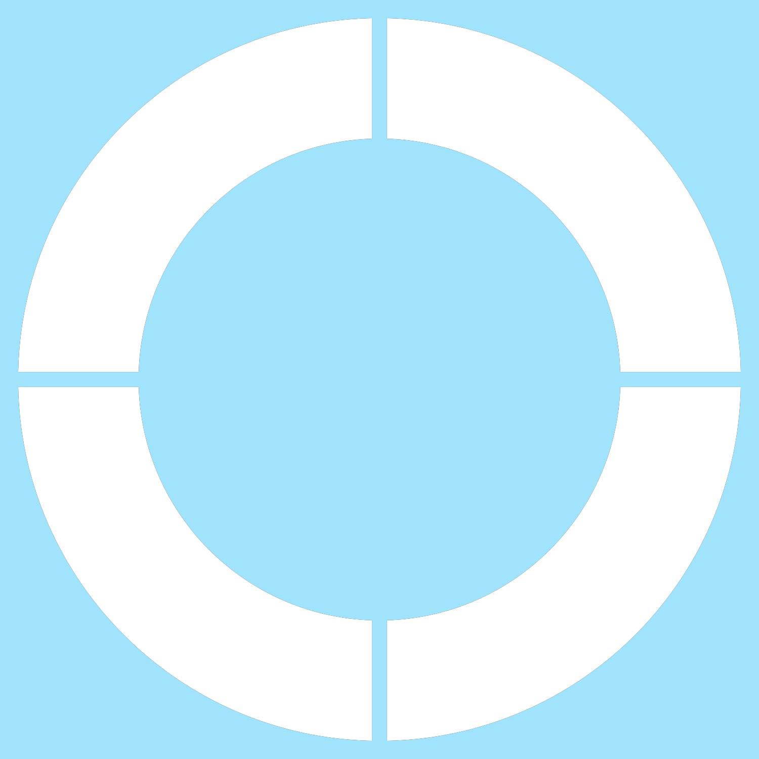 LiteMark Orange Removable 12 Inch Circle Kits - Makes 3 Circles