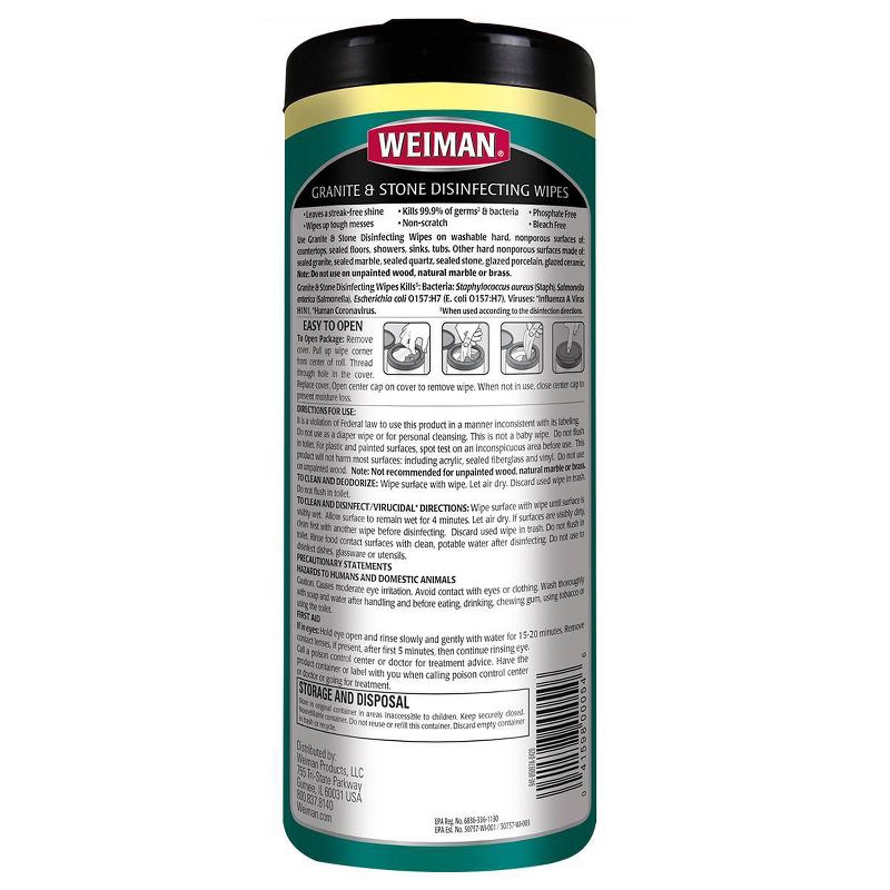 Wood Surface Specialty Wipes Lemon & Mint - 30ct - Everspring™