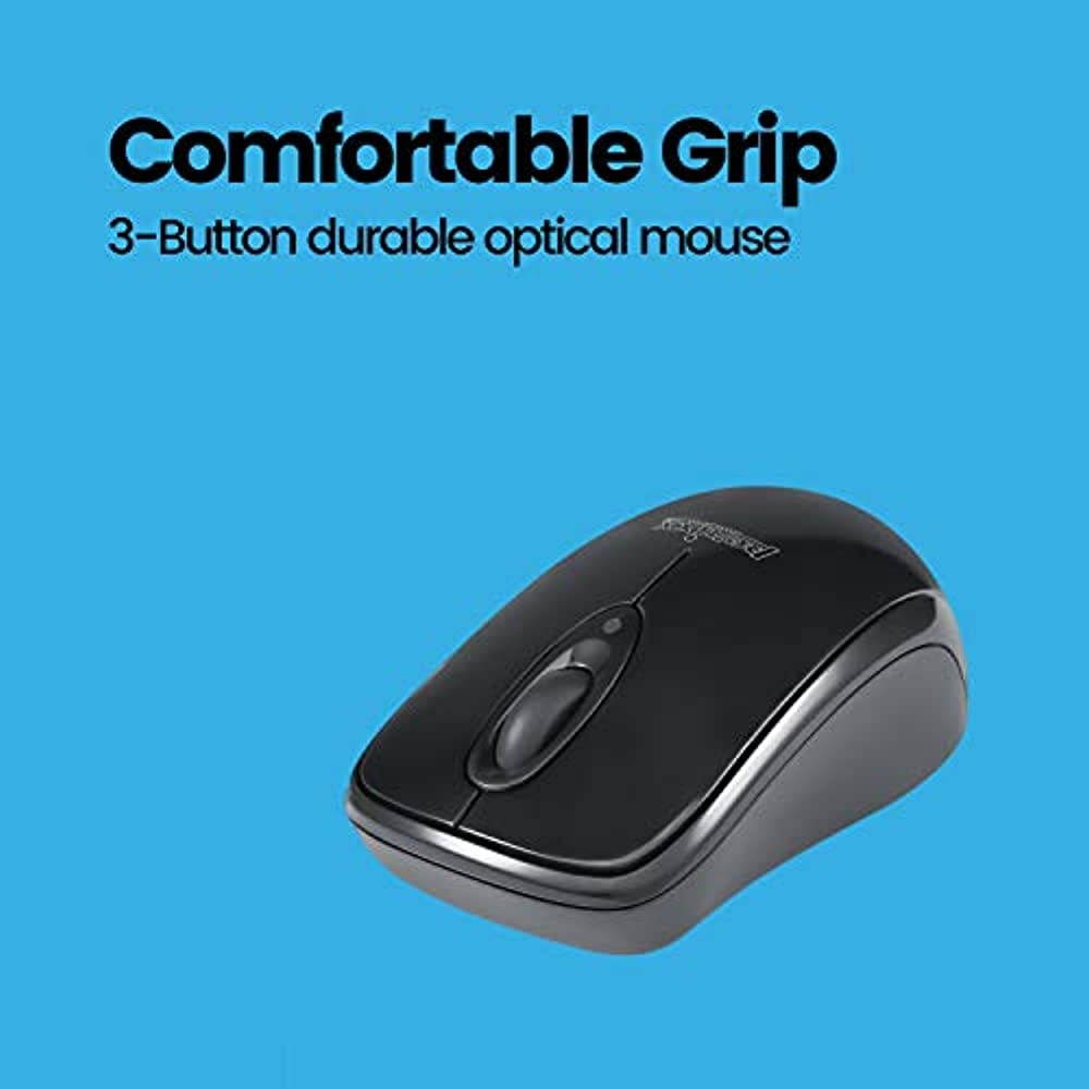 Perixx PERIDUO-307B, Mini Keyboard and Mouse Set - Wired - USB - Piano Black Design - Stylish Chiclet Key Design - 11 Multimedia Hot Keys