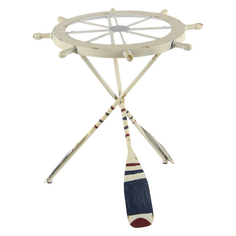 Metal Round Table White - Olivia & May