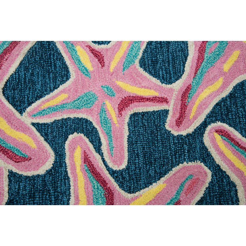 2'6"X4' Tufted Starfish Accent Rug Blue - Rizzy Home