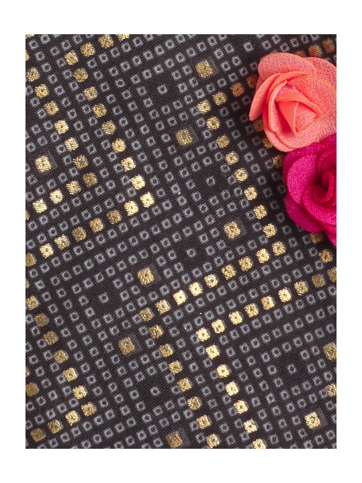 Many Frocks Kids Black & Mustard Embellished Kurta with Plazzos