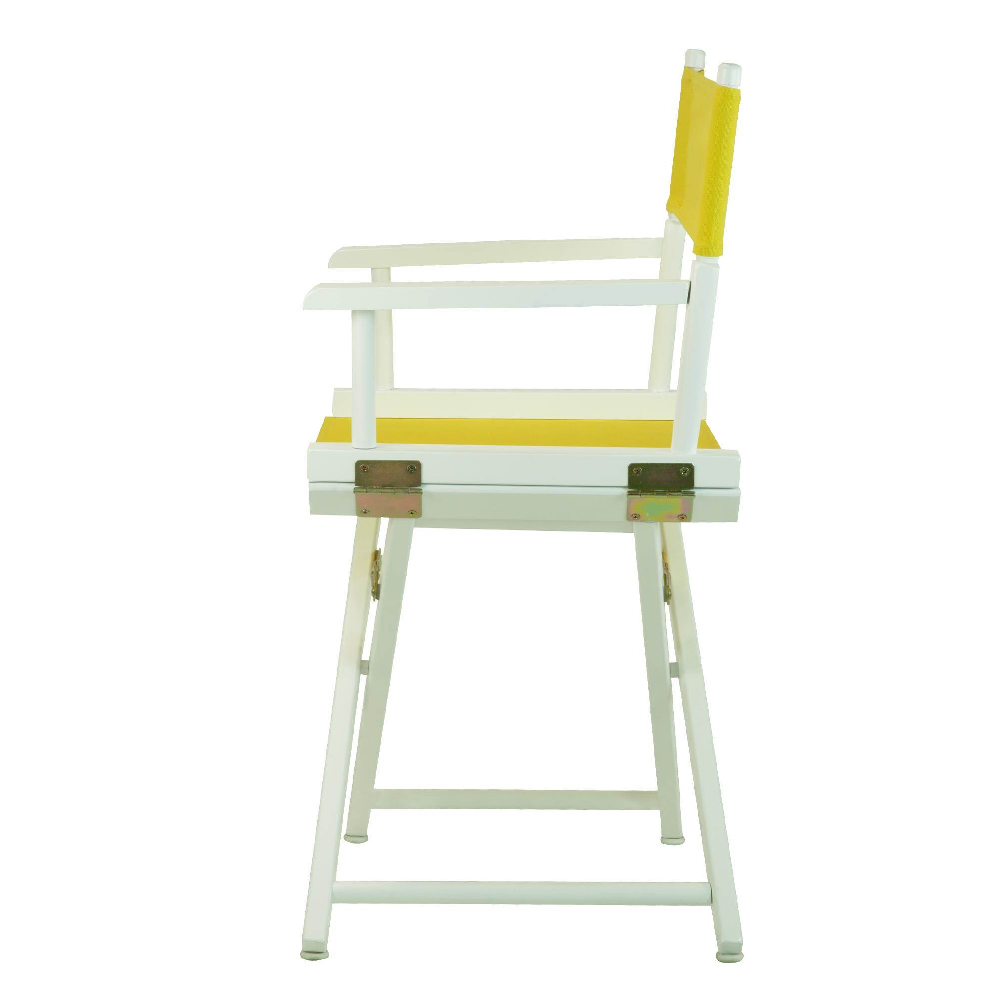 Casual Home 200-01-021-14 18 in. Directors Chair White Frame with Yellow Canvas