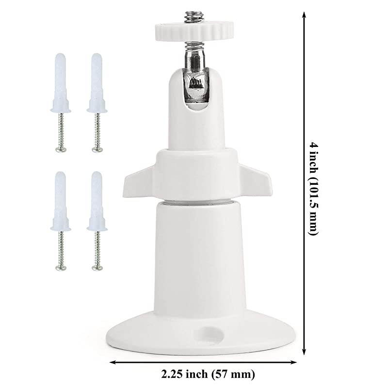 360 Degree Adjustable Security Weatherproof Indoor Outdoor Wall Mount Compatible for Ring Stick Up Wyze Cam Pan Arlo Camera and More - Light Gray (3 Pack)