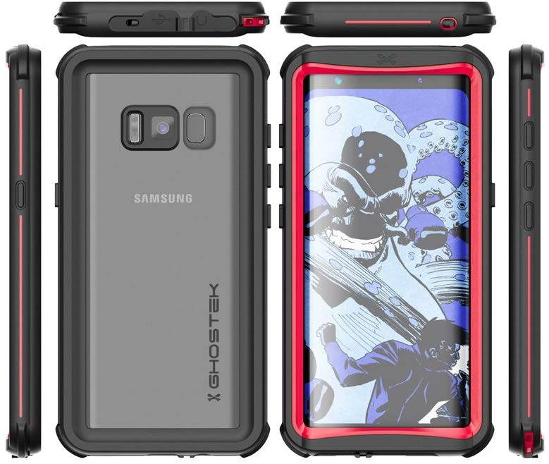 Ghostek Nautical Galaxy S8 Plus Waterproof Case with Screen Protector Extreme Rugged Heavy Duty Protection Full Body Sealed Shell Underwater Shockproof for 2017 Galaxy S8 Plus (6.2 Inch) - (Black)