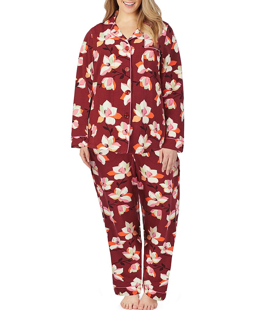 BedHead Pajamas Plus Autumn Bloom Print Knit Classic Coordinating Pajama Set