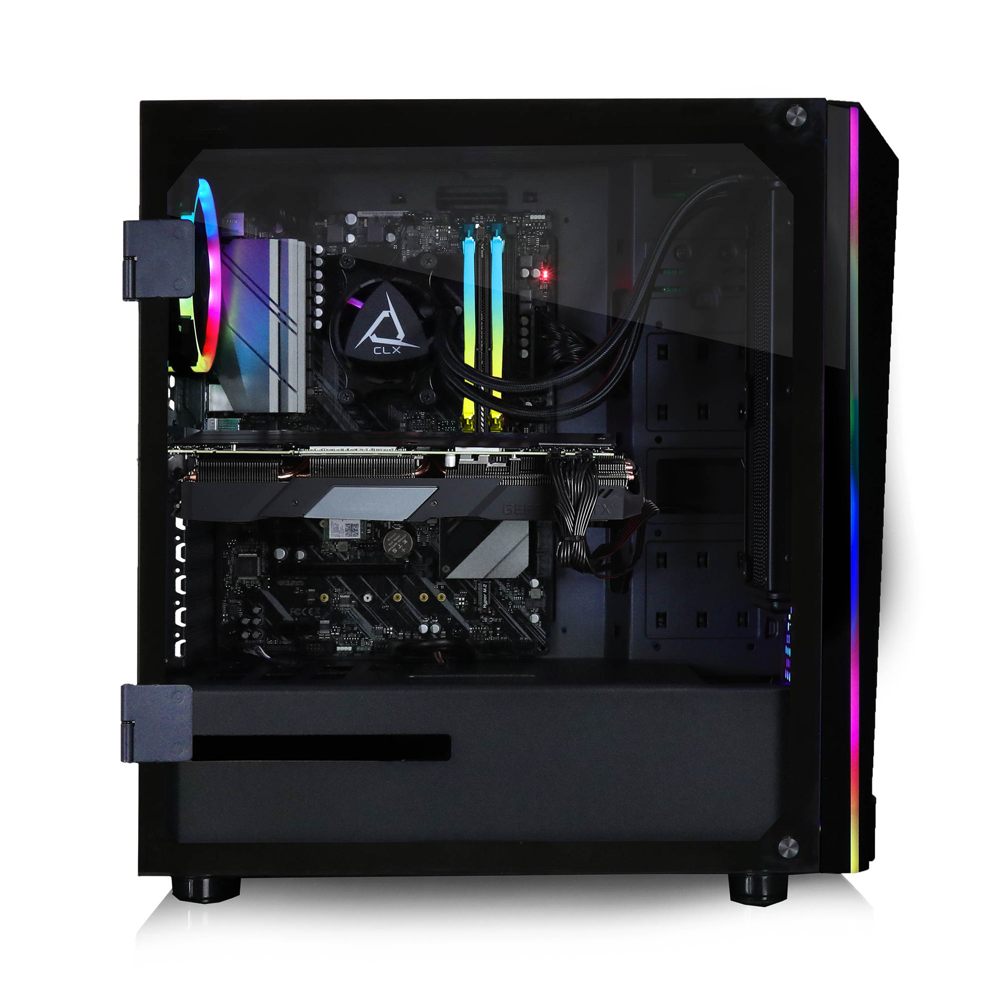 CLX SET VR-Ready Gaming Desktop - Liquid Cooled AMD Ryzen 9 5950X 3.4Ghz 16-Core Processor, 32GB DDR4 Memory, GeForce RTX 3090 24GB GDDR6X Graphics, 480GB SSD, 3TB HDD, WiFi, Windows 10 Home 64-bit