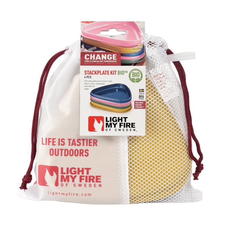 4pk Plastic StackPlate Kit - Light My Fire of Sweden