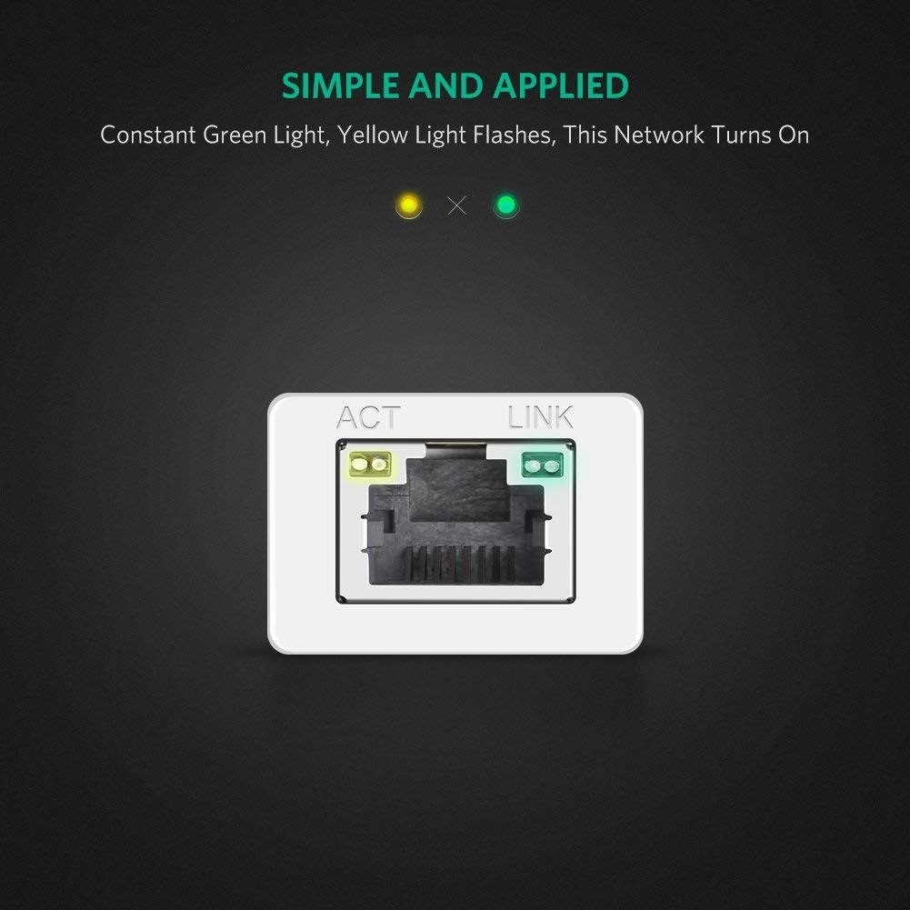 LUOM Ethernet Adapter USB 2.0 to 10/100 Network RJ45 Lan Wired Adapter for Nintendo Switch, Wii, Wii U, Macbook, Chromebook, Windows 10, 8.1, Mac OS, Surface Pro, Linux ASIX AX88772 Chipset (White)